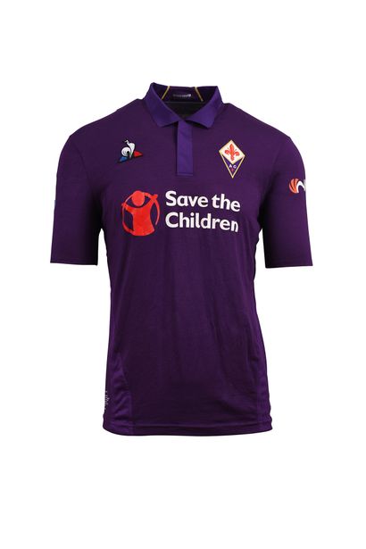 null Jordan Veretout. Milieu de terrain. Maillot N°17 de la Fiorentina porté lors...