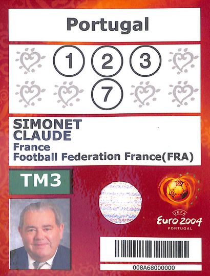 null Accréditation officielle de Claude Simonet Président de la Fédération Française...
