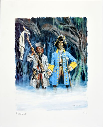 null JOUBERT. The Treasure Island. Poster signed. Dimensions : 49 x 42 m.