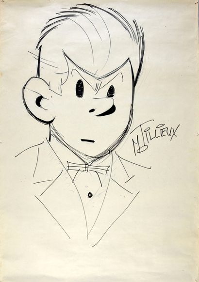 null TILLIEUX, Maurice (1921-1978) 

Gil jourdan, grand dessin dedicace au feutre...
