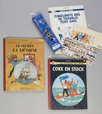 null HERGE - Set including : 

- Press kit of the album Cinquante ans de travaux...