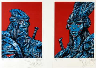 null DRUILLET. Set of two serigraphs.

Framed, numbered, signed and decorated with...