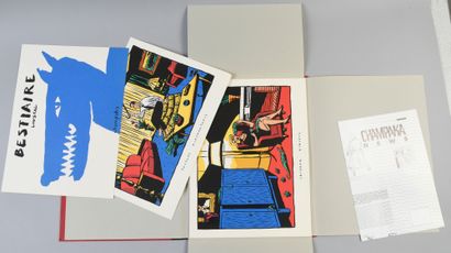 null LOUSTAL. Portfolio Bestiary. 

Portfolio including seven serigraphs (eight color...