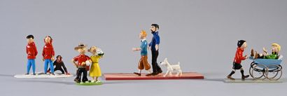 HERGE / MOULINSART Tintin 
HERGE / MOULINSART
De Popol & Virginie à Tintin ( 4 scènes)....