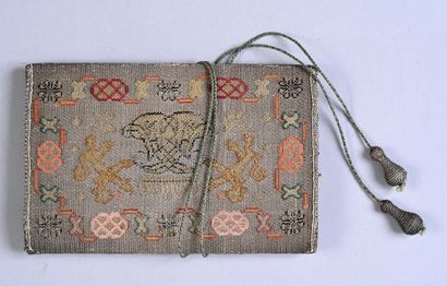 null Pouch with gusset, late seventeenth-early eighteenth century, tapestry spun...