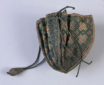 null Purse, second half of the eighteenth century, purse with four quarters in openwork...