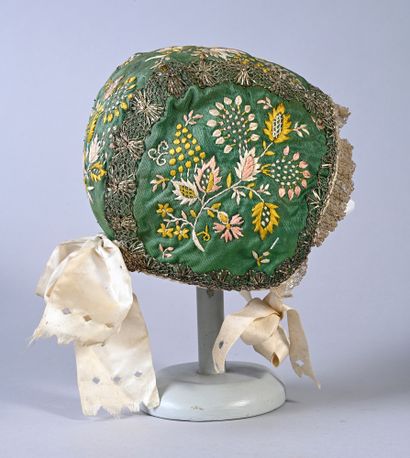 Embroidered cap, late eighteenth-early nineteenth...