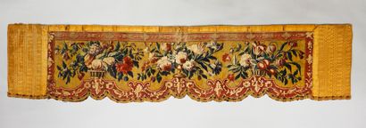 Tapestry bed slope, Louis XIV period, wool...