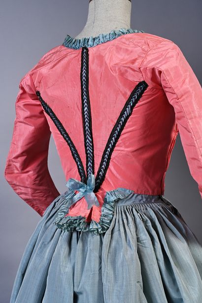 null Set, camisole and skirt, late eighteenth century, camisole with pleated basque...
