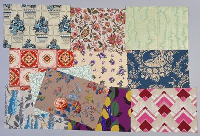null Approximately 1000 sheets of wallpaper from sample stocks, first half of the...