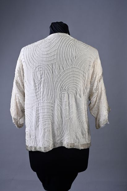 null Jacket of an embroidered evening set, circa 1920-1930, short-sleeved jacket,...