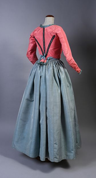null Set, camisole and skirt, late eighteenth century, camisole with pleated basque...