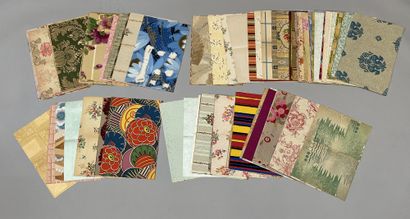 null Approximately 1300 sheets of wallpaper from sample stocks, first half of the...