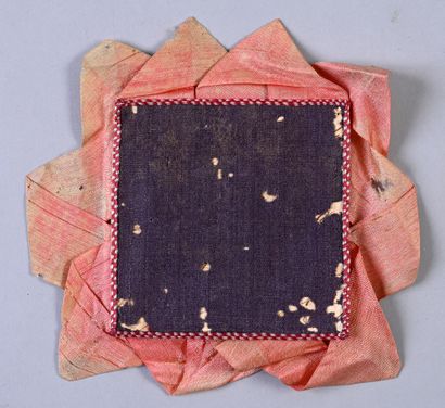 null Embroidered relic pouch (?) first half of the eighteenth century, purple woolen...