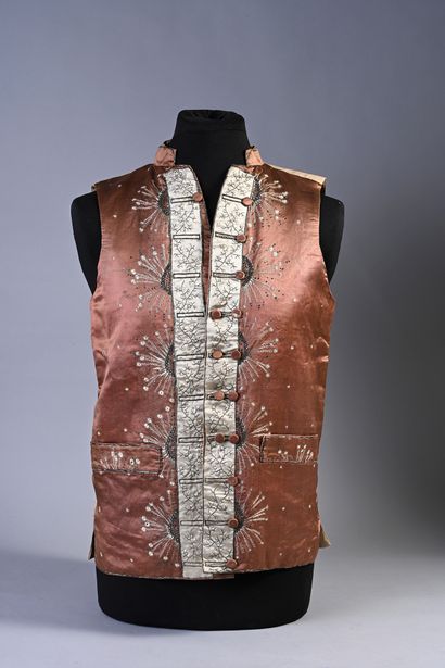 Embroidered vest, late eighteenth century,...