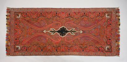 Long cashmere shawl, India, circa 1870, sinuous...