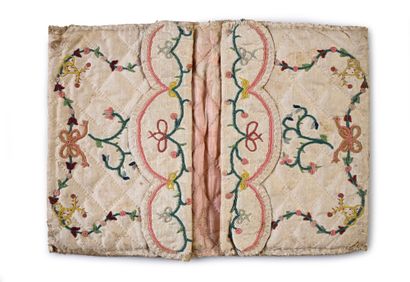 Embroidered pouch, second half of the eighteenth...