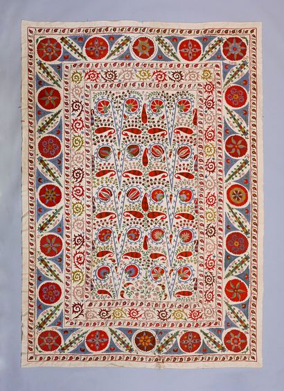 Hanging in embroidery suzani, Uzbekistan,...