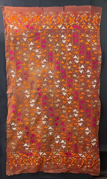 Phulkari shawl, India, 20th century, shawl...