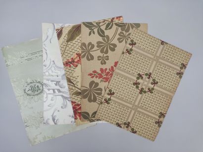 null Approximately 900 sheets of wallpaper from sample stocks, first half of the...