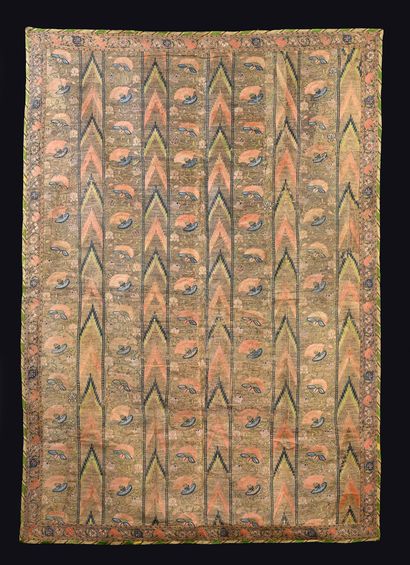 Precious carpet in a brocade, Persia, XVII-...