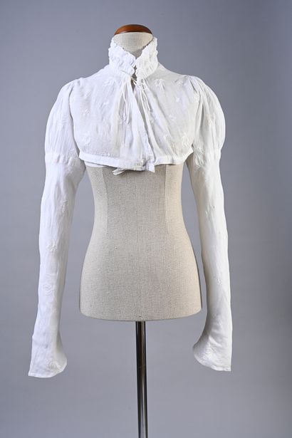 null Chemise de dame, fin du XVIIIe-début du XIXe siècle, corsage taille haute en...