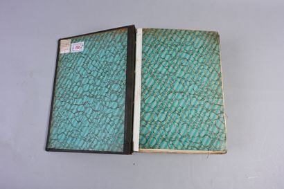 null Album of woollen samples titled Summer 1904, fine plain and shaped woollens...