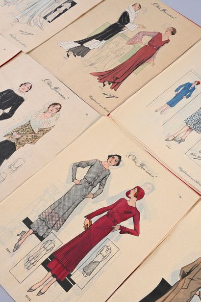 null Supplement to the Chic Parisien, set of eighty sketches, Atelier Bachwitz, ca....