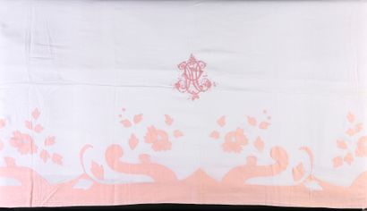 Sheet with embroidered lapel application,...