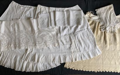 null Petticoats and underskirts, 19th and early 20th century.
Three petticoats of...