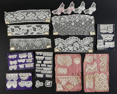 null Patterns and samples in lace, early twentieth century.

Nine patterns of lace...