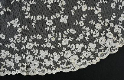 null Six lace borders, Carrickmacross, late 19th century.

Three with typical Carrickmacross...