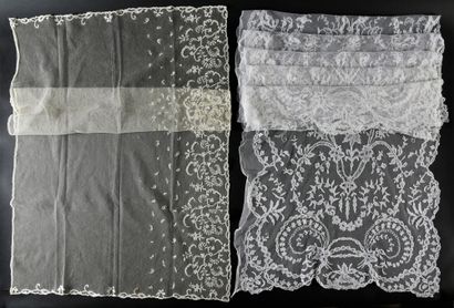 null Women's costume accessories, lace applique, late 19th century.

A large and...