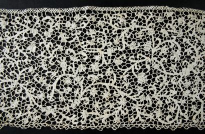 Large border in needle lace, Italy, late...