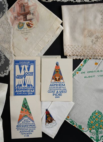 null Meeting of handkerchiefs, early twentieth century.

Twenty-one handkerchiefs...
