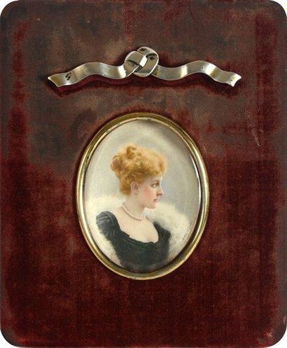GRASSIS G., école française de la fin du XIXe siècle Portrait d'Hélène d'Orléans,...