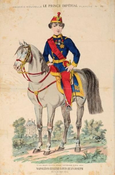 null Prince Impérial. Lithographie colorée, représentant le fils de Napoléon III...