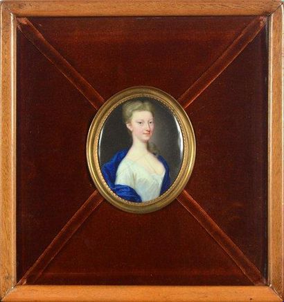 null Jane Harley, comtesse d'Oxford (1774-1824). Belle miniature sur porcelaine la...