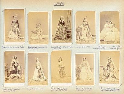 null Familles royales. Album contenant une collection de 186 portraits photographiques...