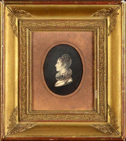 RIVIERE de A. Ecole française du XIXe siècle Portrait de Marie-Thérèse, duchesse...