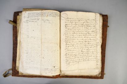 BORDELAIS Registre contenant les mariages des seigneurs possédant la terre de Certes.
In-folio,...