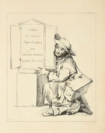 Watteau Antoine Figures de différents caractères, de paysages, & d'études dessinées...