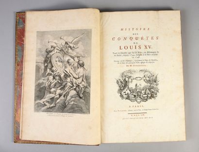 DUMORTOUS Pierre Histoire des conquêtes de Louis XV... Paris, De Lormel, 1759.
In-folio,...