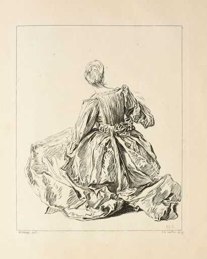Watteau Antoine Figures de différents caractères, de paysages, & d'études dessinées...