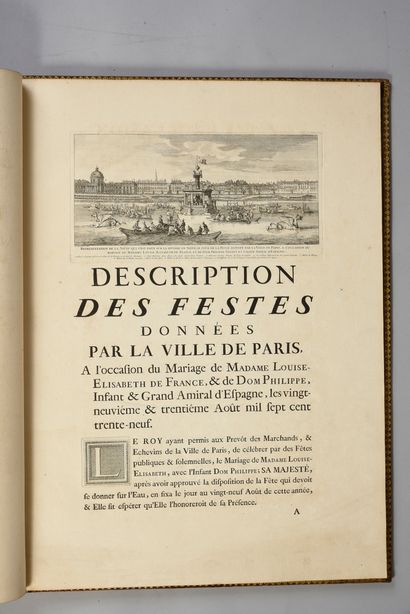 null Description of the festivities given by the city of Paris on the occasion of...