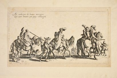 Callot jacques Les bohémiens. [Paris ?, 1621-1625].
4 pl. montées, 23,5 x 12,2cm...