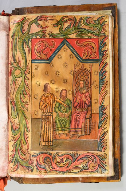 null Spanish Gradual from the end of the 17th century.
Large folio manuscript in...