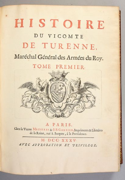 [RAMSAY Andrew Michael] History of the viscount of Turenne... Paris, vve Mazières...