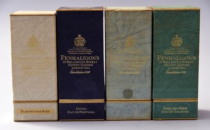 null Penhaligon’s – (années 1990) 

Assortiment de 4 flacons à moitié plein avec...