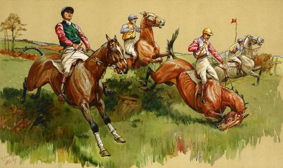 Dorothy HARDY Scènes de Steapple Série de 4 impressions en couleurs. 31 x 52 cm
